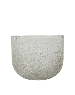 Lysestage - Snow - Klar - 17 cm.